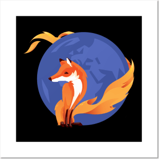 Firefox beach Posters and Art